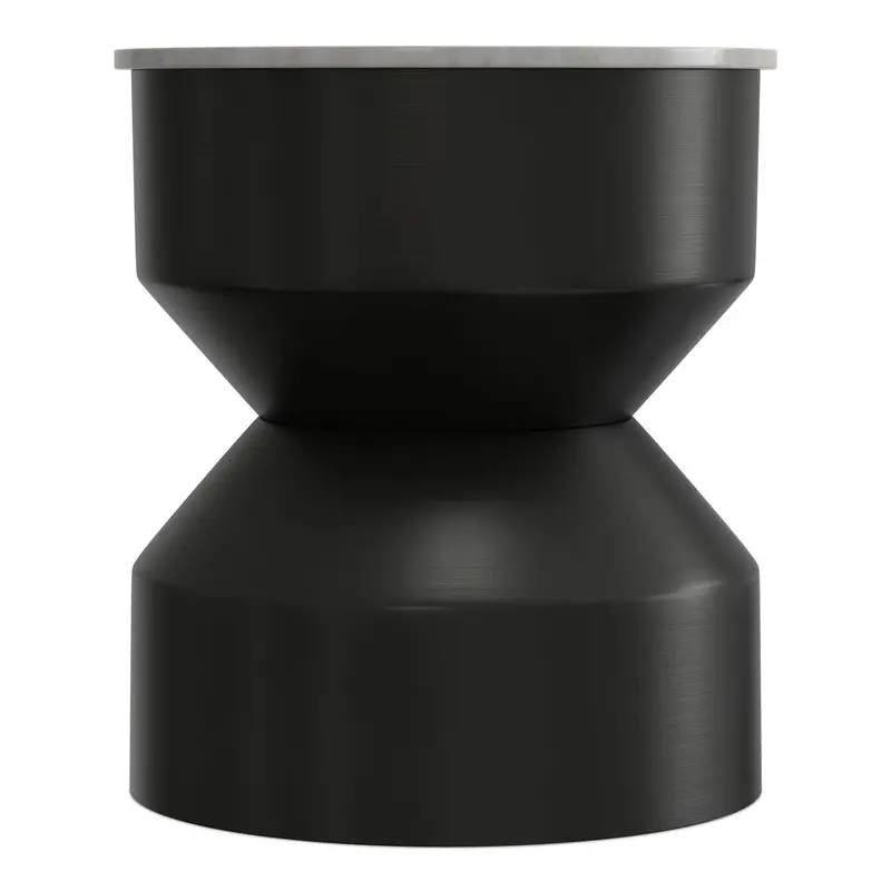 Maxine Dual-Tone Side Table in Black and White