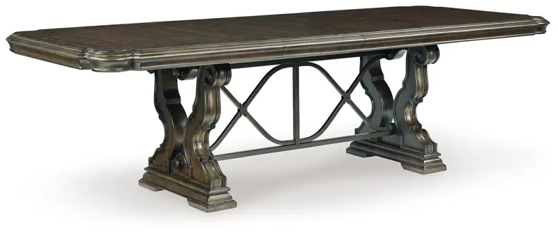Maylee Dark Brown Expandable Dining Table
