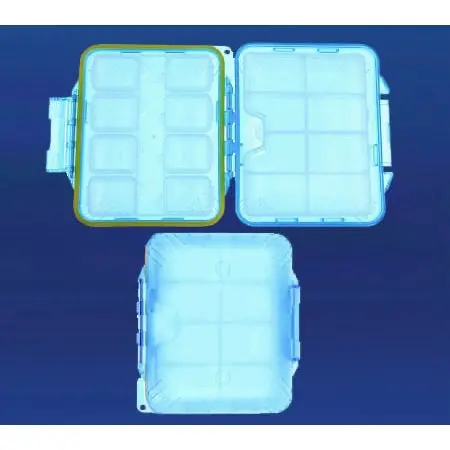 Meiho Sky Blue Waterproof Folding Tackle Case with M-93 and M-95 Foam Inserts