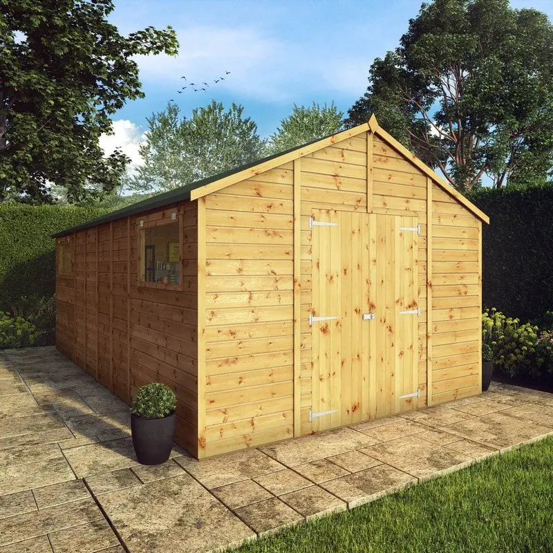 Mercia Premier Apex Workshop – 10′ x 17’7″, Dip-Treated Shiplap Cladding