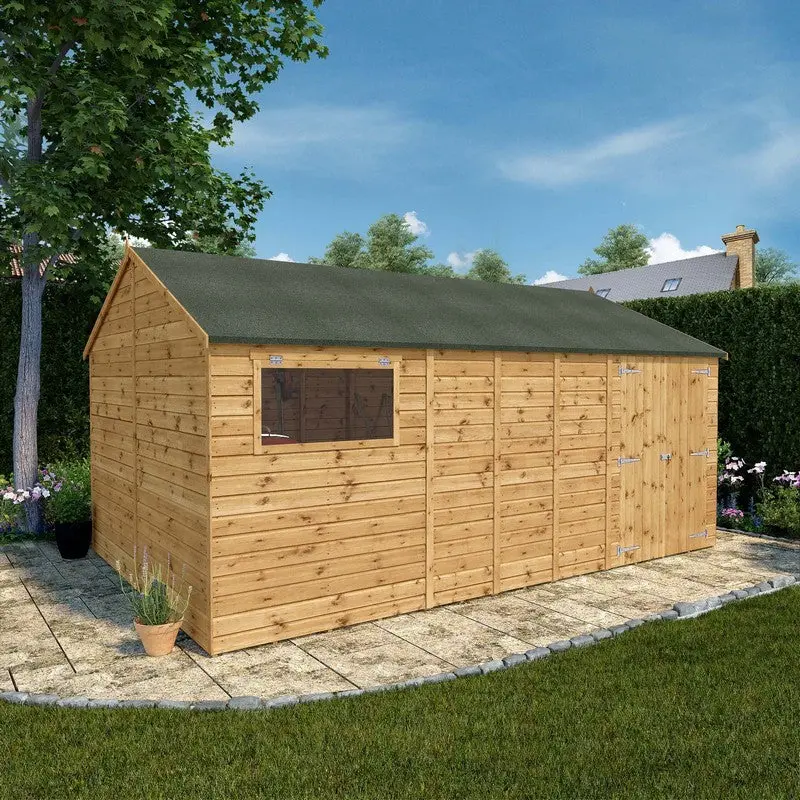 Mercia Premier Reverse Apex Workshop – 15’7″ x 10′, Pressure-Treated Shiplap