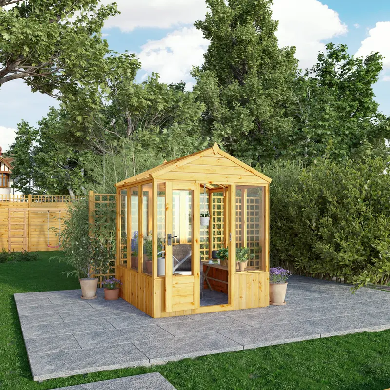 Mercia Woodsman 6’3″ x 6’1″ Apex Greenhouse – Dip-Treated Shiplap & Full-Glass Paneling