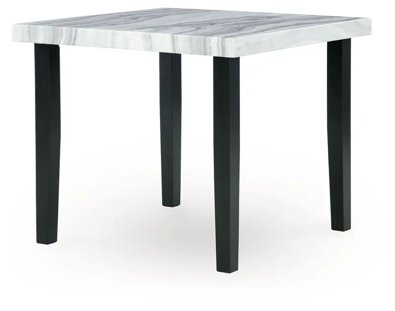 Mervannie Gray and Black Square Counter Dining Table