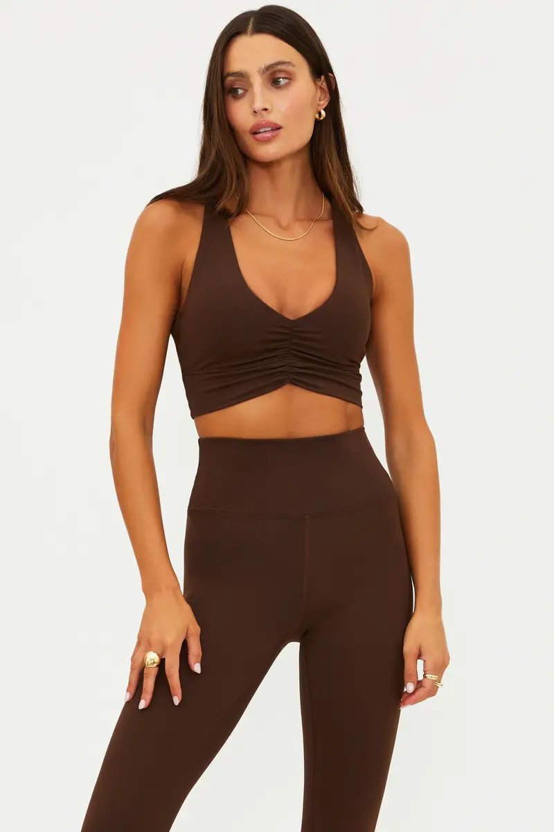 Mindy Sleeveless Matte Top in Chestnut