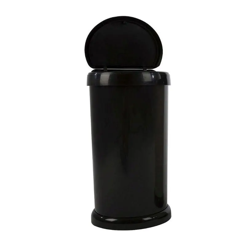 Moda Touch-Lid 42L Slim-Line Plastic Bin – Matte Black Finish