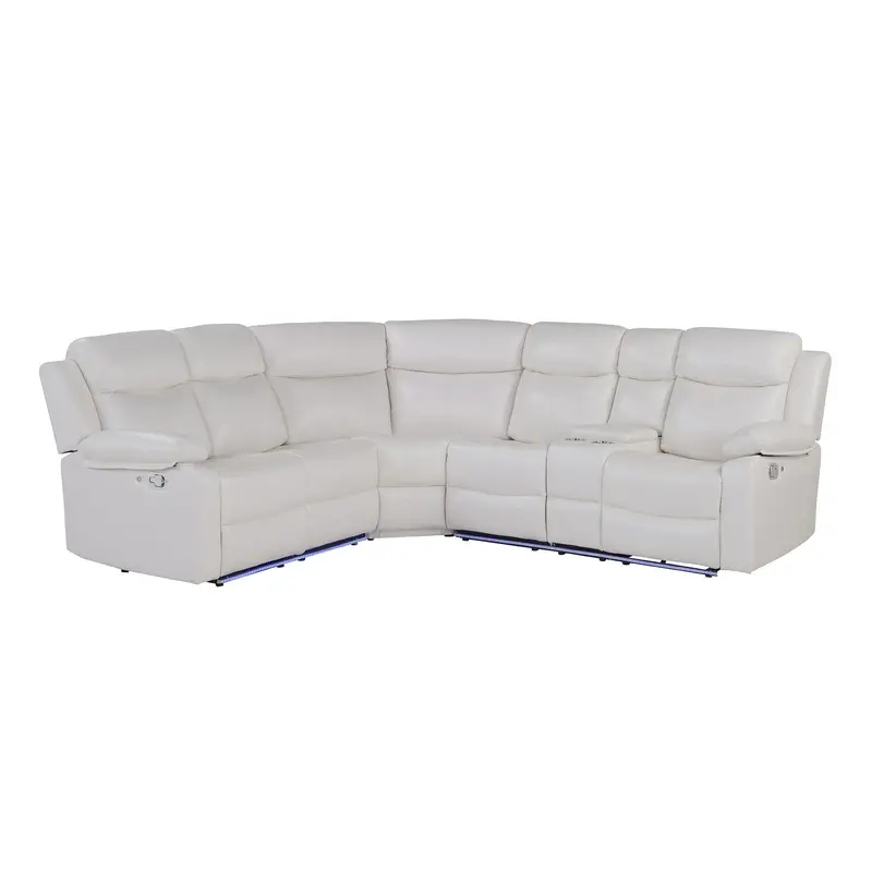 Modular Sectional Sofa with Power Recline Function and Hidden Storage Compartments