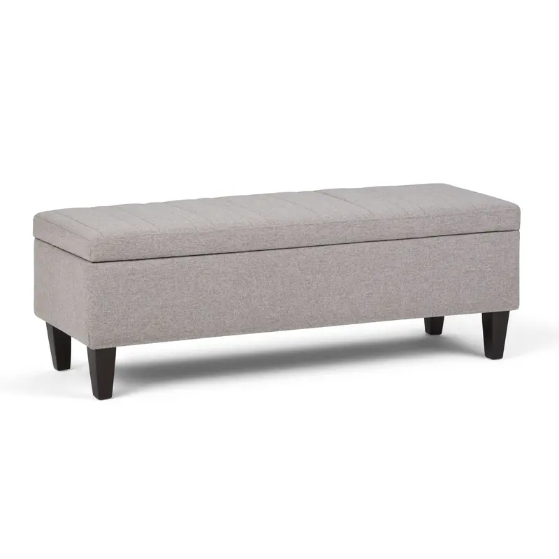 Monroe Upholstered Ottoman with Hidden Storage Compartment