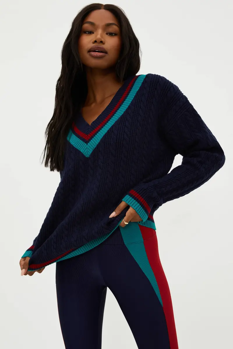 Montana Colorblock Sweater in Ultramarine