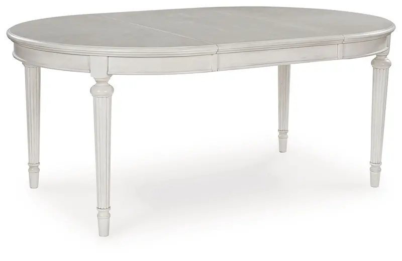 Montelaine Antique White Oval Extendable Dining Table