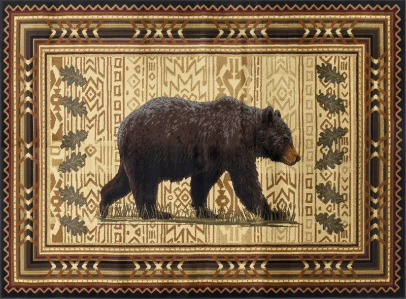 Nature’s Nest GC_CBL3010 Lodge-Themed Area Rug