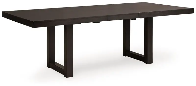 Neymorton Dark Grayish Brown Butterfly-Leaf Dining Table