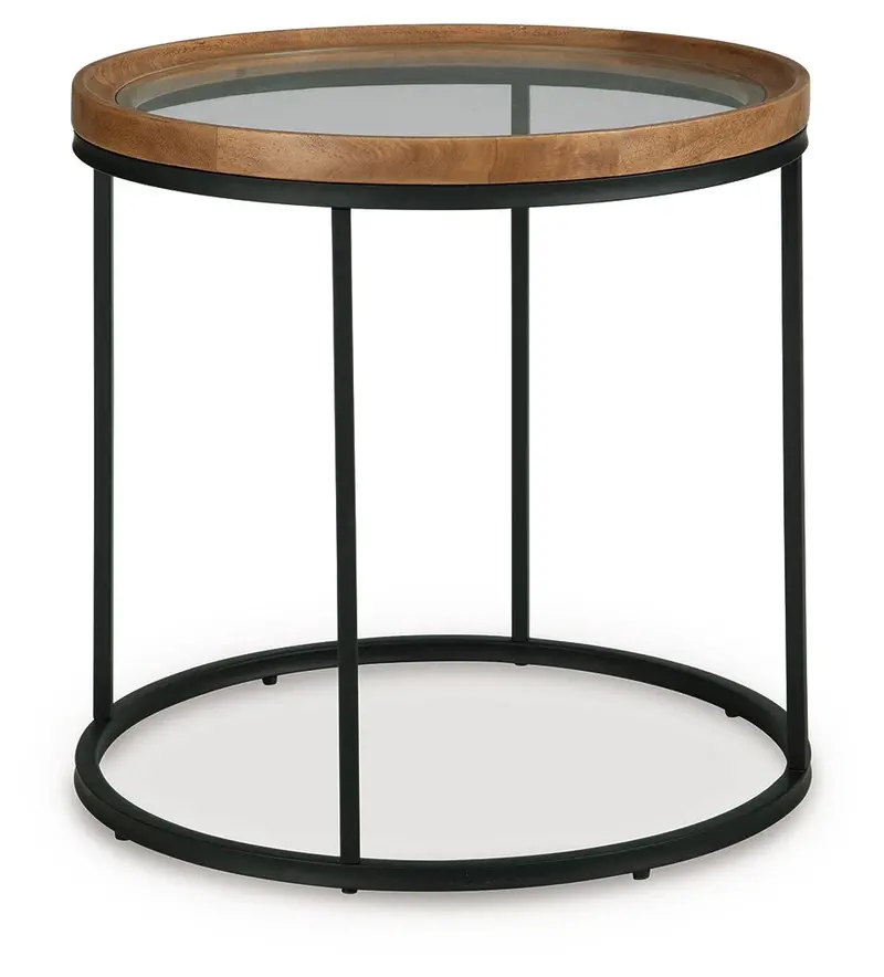 Noraluna Round Dining Table with Elegant Pedestal Base