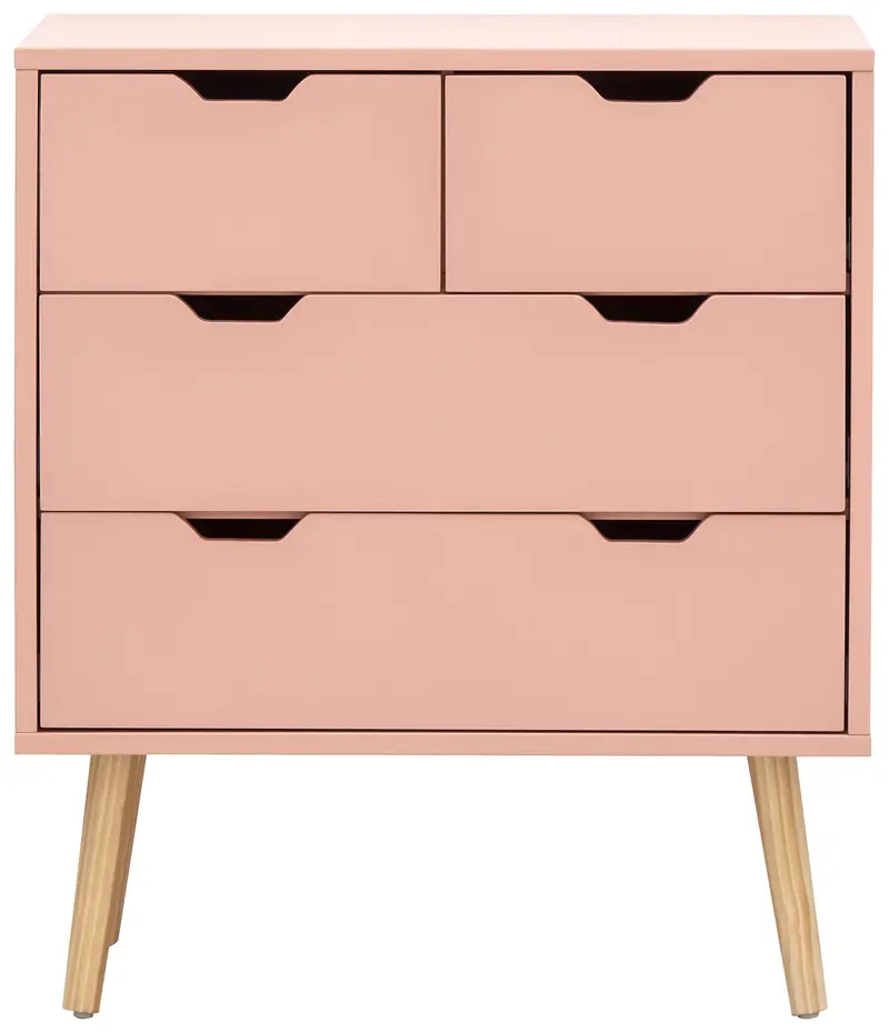 Nyborg Pink 4-Drawer Chest of Drawers