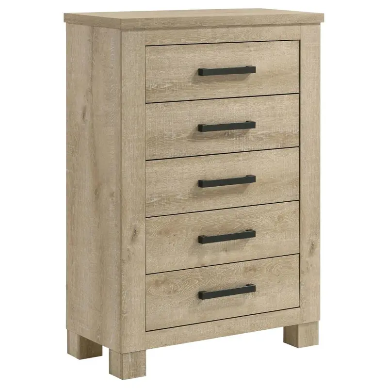 Oakglen 5-Drawer Chest of Drawers – Weathered Oak Bedroom Storage