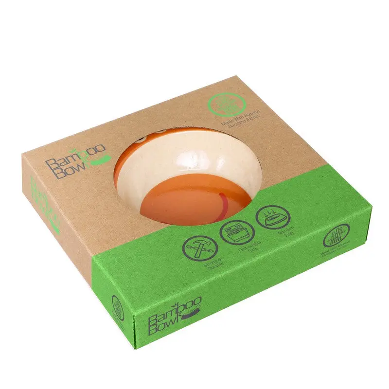 Orange Bamboo Small Dog Bowl – 19cm Eco-Friendly by Pet Brands