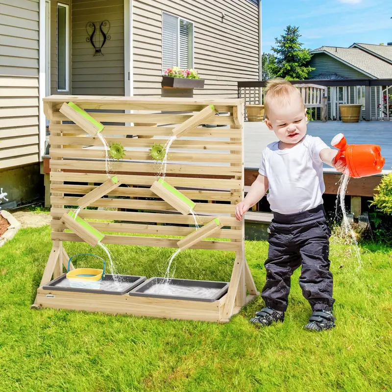 Outdoor Kids’ Water and Sand Play Station with Pump and Accessories