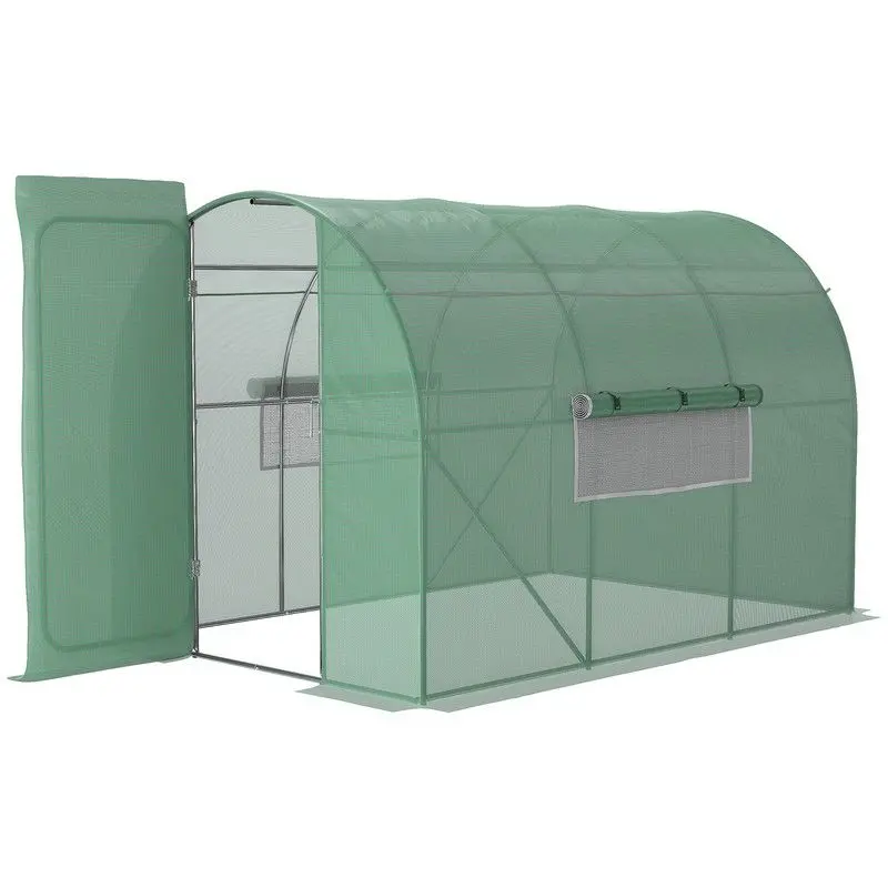 Outsunny 3m × 2m Walk-In Metal-Frame Greenhouse with Secure Door