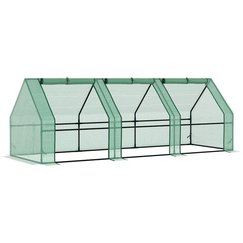 Outsunny Compact Steel-Frame Polytunnel Greenhouse – XS Size