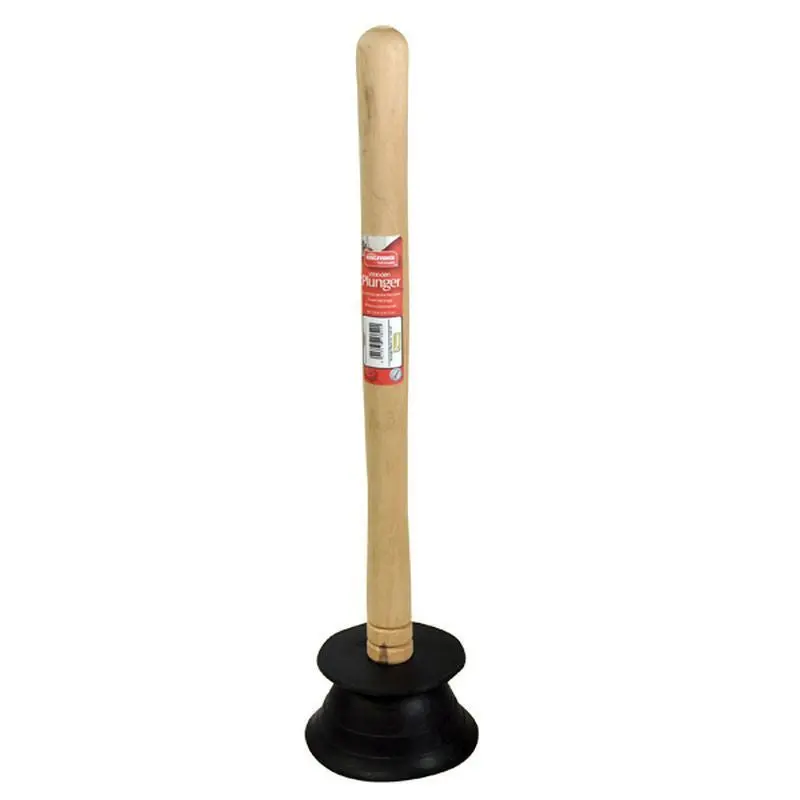 Oversized Solid Wood Sink Plunger with Ergonomic Handle