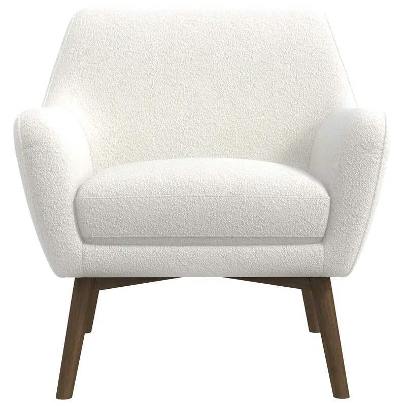 Panom Accent Lounge Chair – Brown and White Upholstery