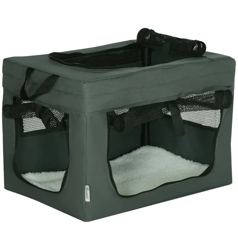 PawHut Compact Pet Carrier – 48.5 cm Portable Travel Cage for Small Animals