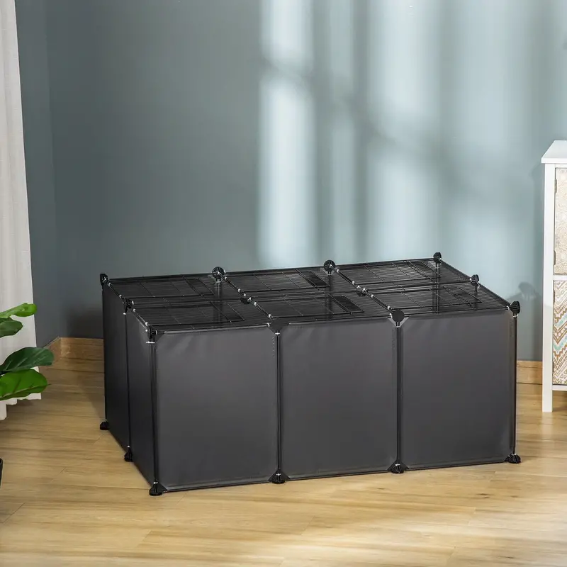 PawHut Freestanding Pet Playpen with Access Door – Versatile Small Animal Enclosure