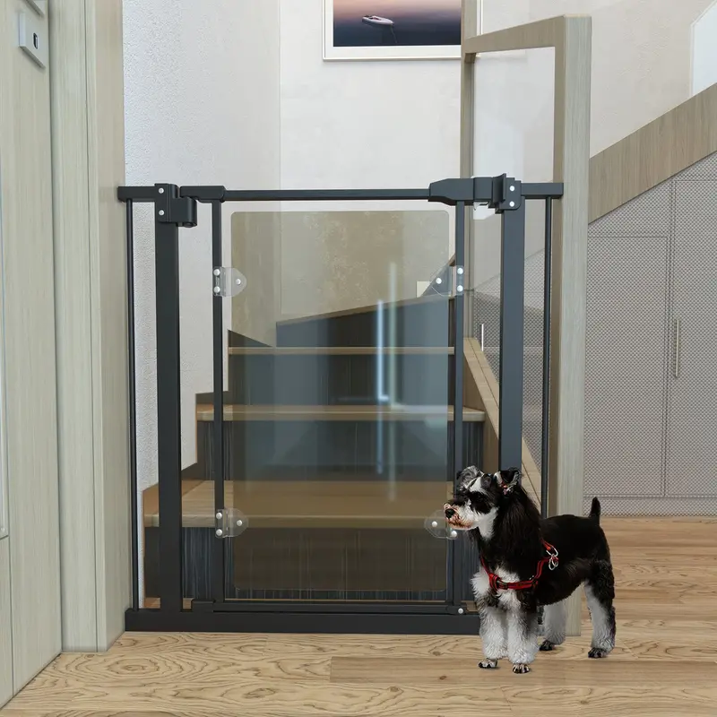 PawHut Pressure-Mount Safety Gate – Adjustable Barrier for Stairs and Doorways