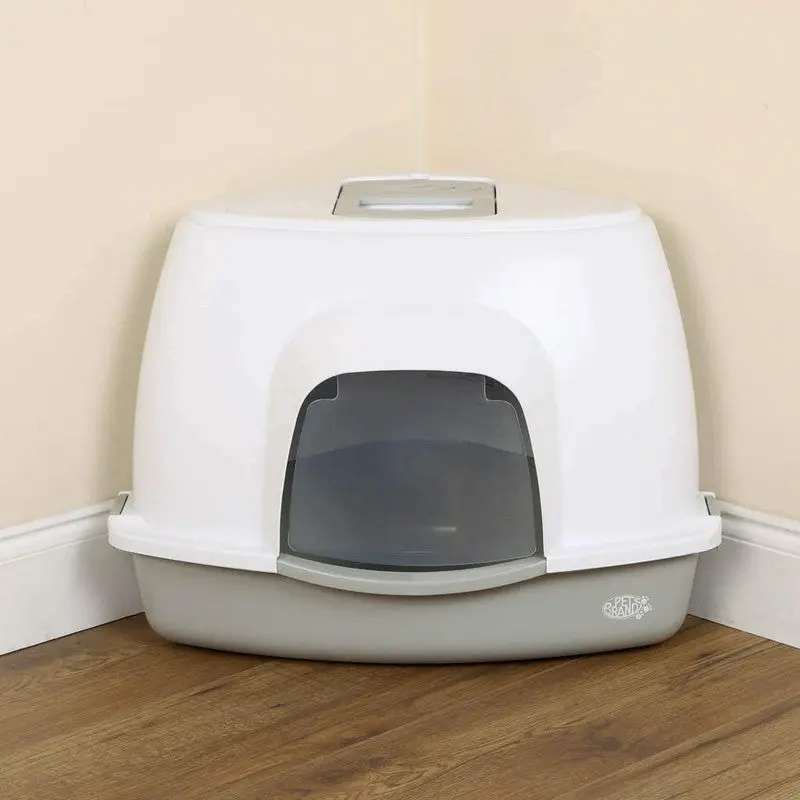 Pet Brands Grey Plastic Hooded Cat Litter Tray – 56 cm