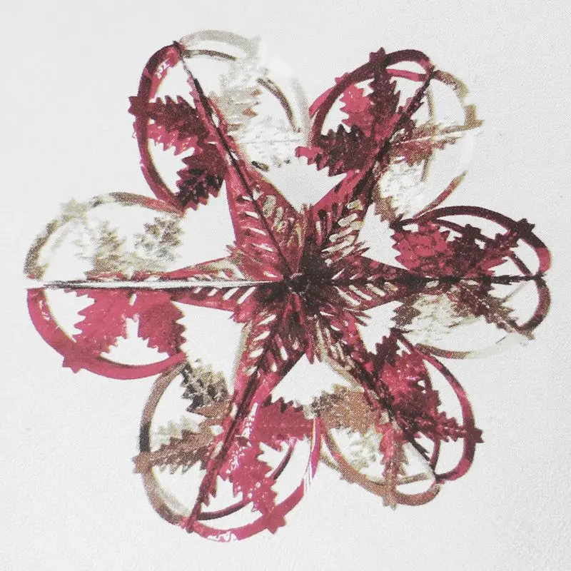Pink & Silver Starburst Christmas Ornament – 16-Inch Diameter