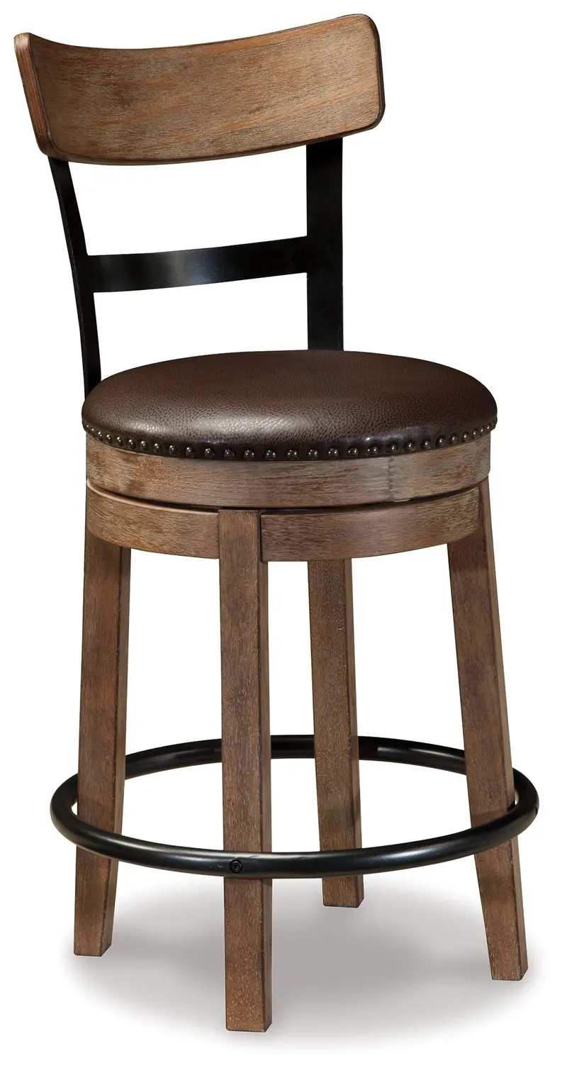 Pinnadel 360-Degree Swivel Barstool – Upholstered Seat