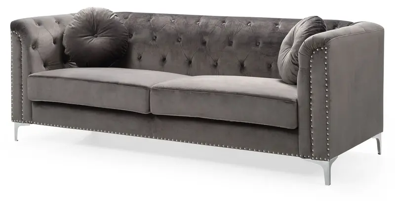 Pompano Elegant Contemporary Three-Seat Sofa