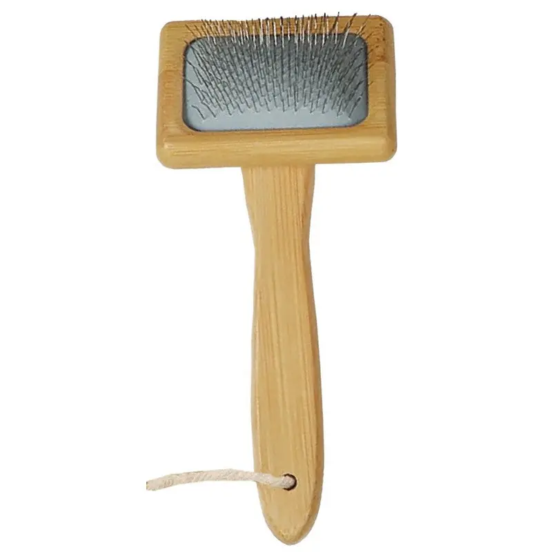 Poppy & Basil Bamboo Dog Brush – 15.5 cm Ergonomic Design