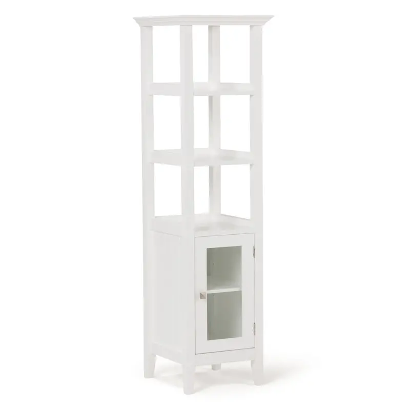 Pure White Bath Storage Tower – Acadian