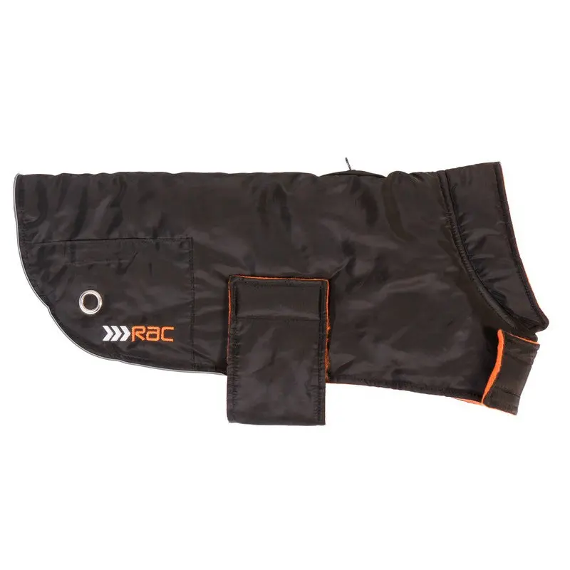 RAC Black Fleece Medium Dog Coat – 43 cm