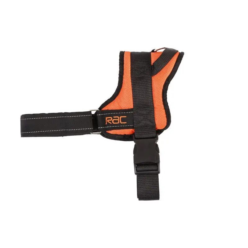 RAC Extra-Large Adjustable Dog Harness – Black Polyester, Up to 85cm Girth