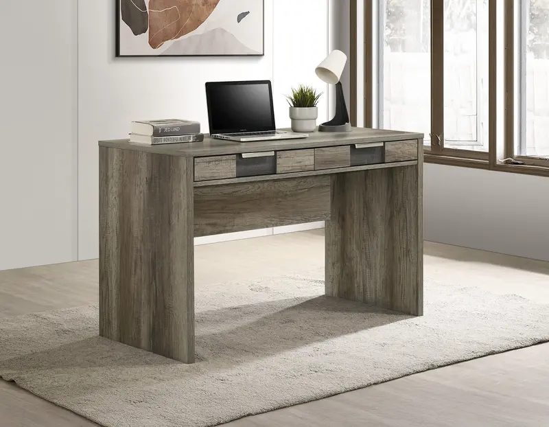 Rangley Writing Desk in Grey-Brown Two-Tone Finish