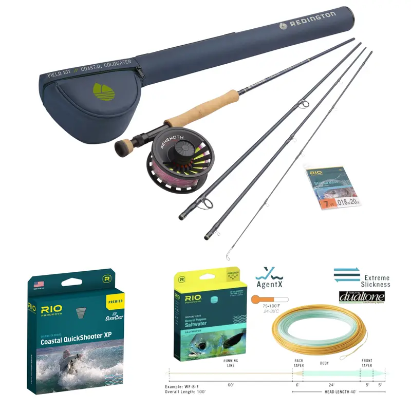 Redington & RIO East Coast 9-Weight Fly Fishing Kit – Dual-Line System for Cold and Tropical Waters