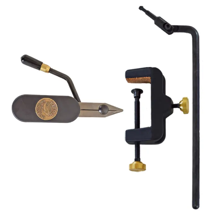 Regal Medallion Stainless Steel C-Clamp Fly Tying Vise – Adjustable Rotating Base