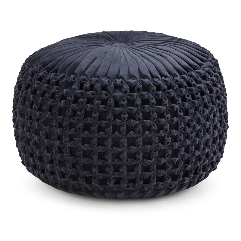 Renee Organic Round Pouf – Handmade Natural Fiber