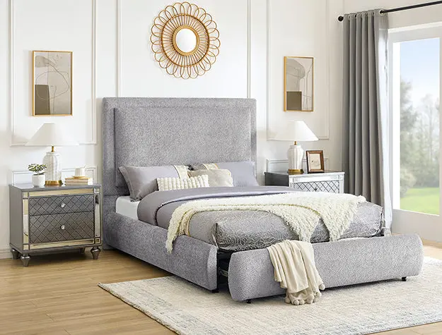 Reverie Pewter Metallic Platform Bed
