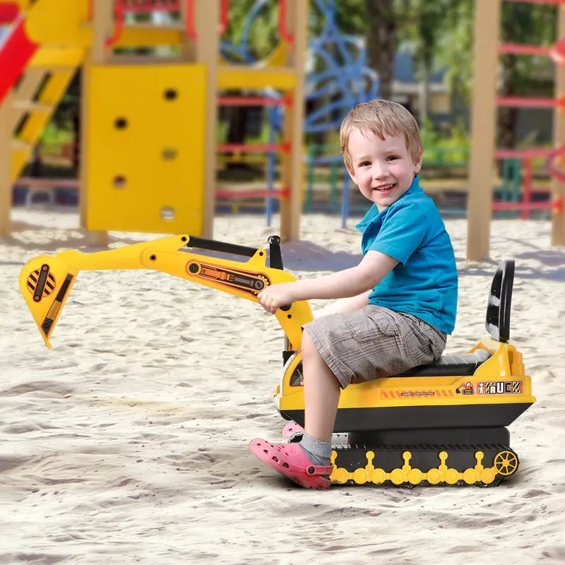 Ride-On Excavator Toy for Toddlers – Movable Construction Vehicle for Ages 3+