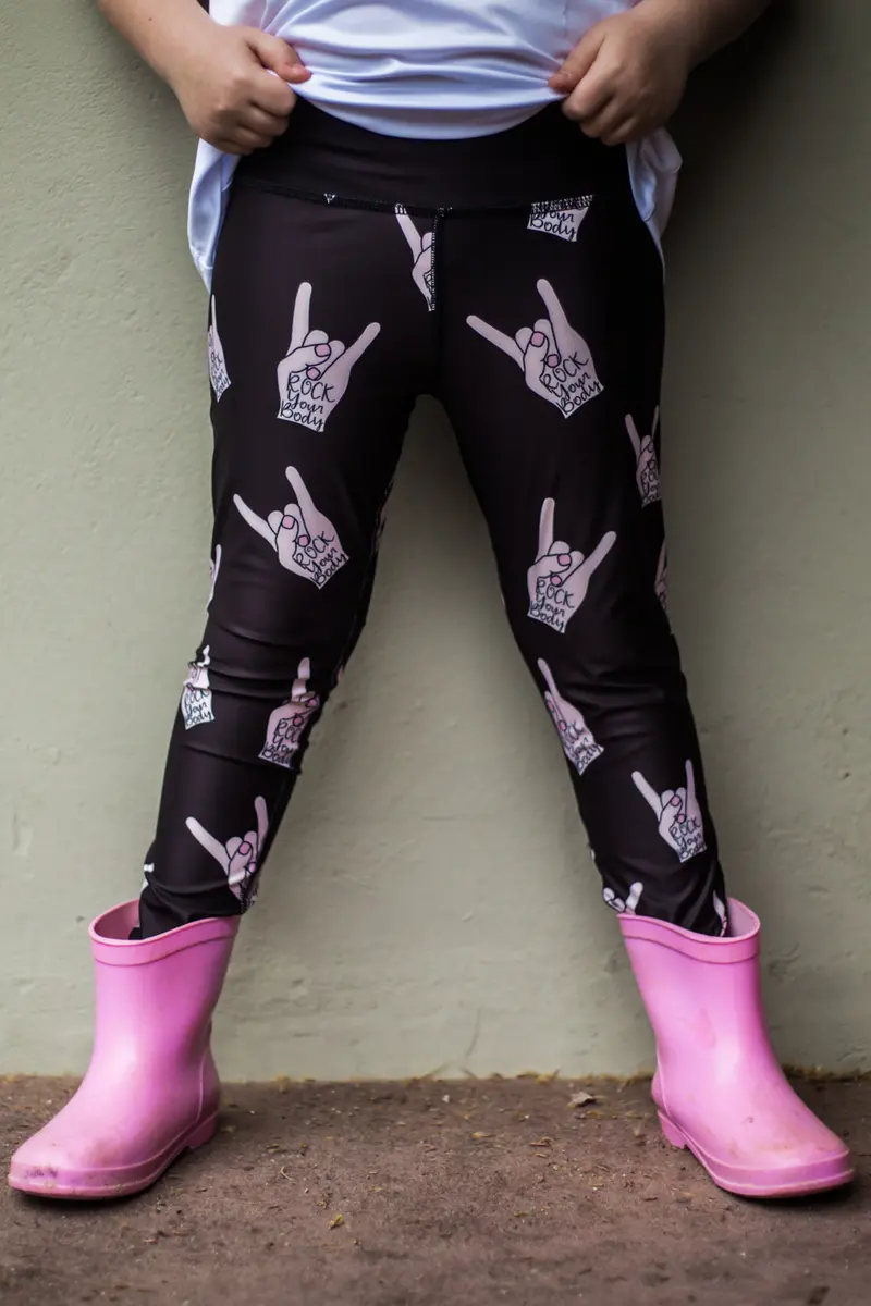 ‘Rock Your Body’ Kids’ Performance Leggings – Embrace Line