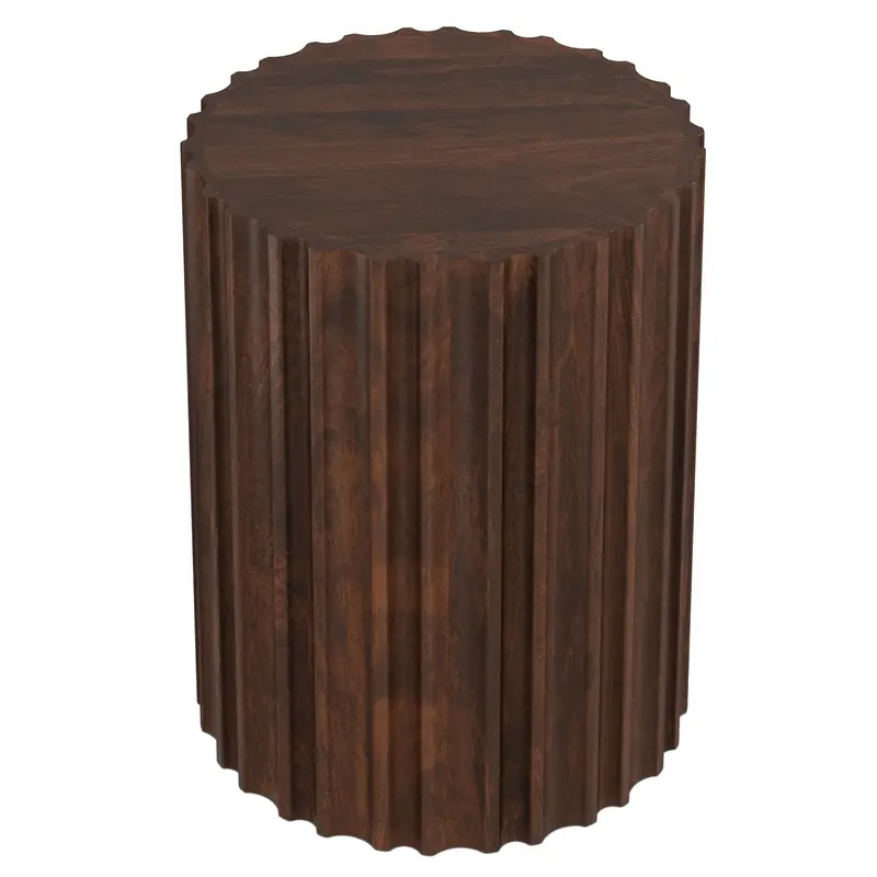 Rolf Slim Side Table – Minimalist Metal-and-Wood Accent Table