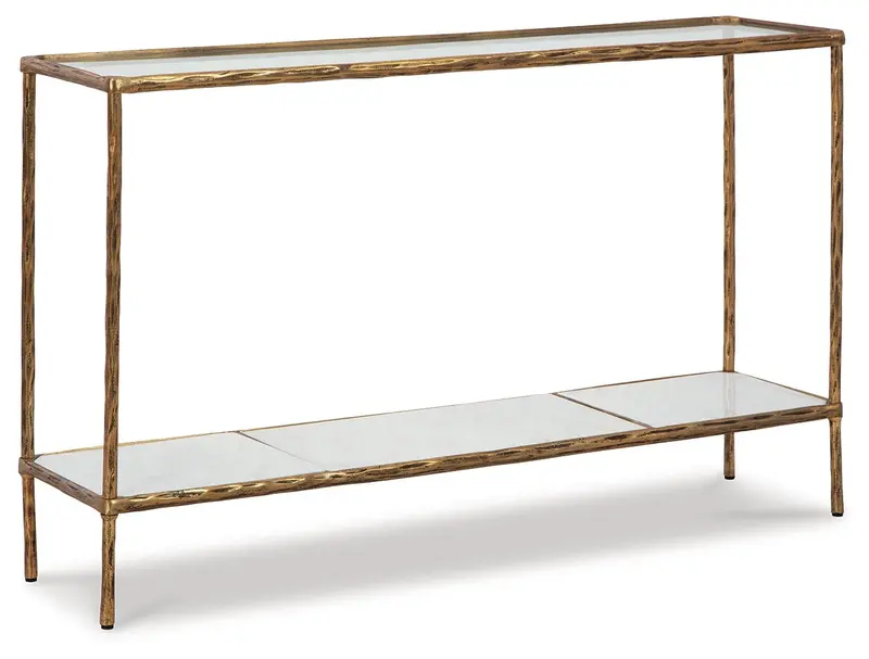 Ryandale Narrow Console Sofa Table with Shelf