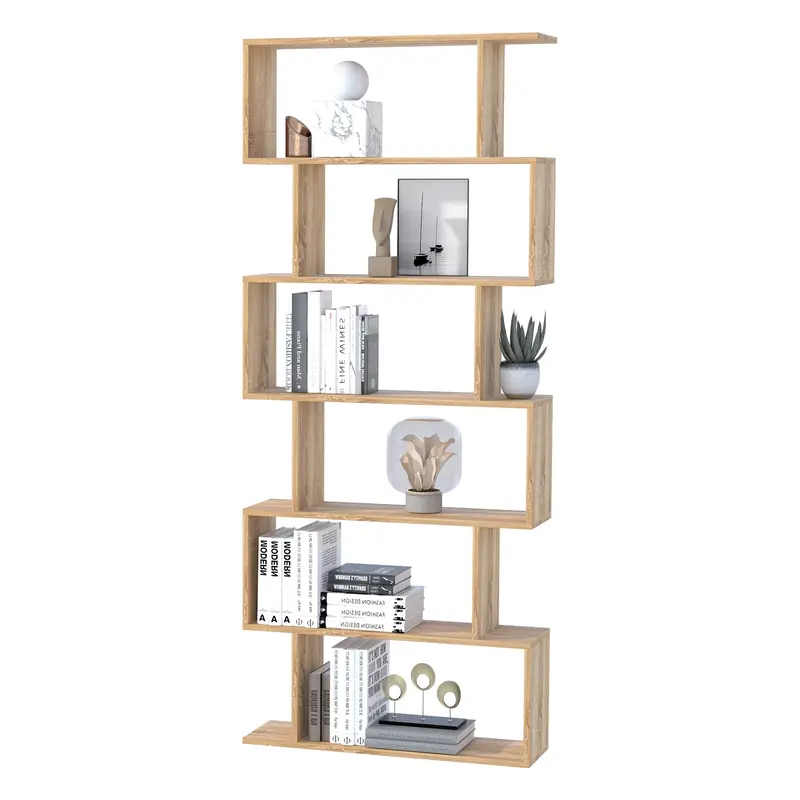 S-Shaped 6-Tier Modular Shelf Unit