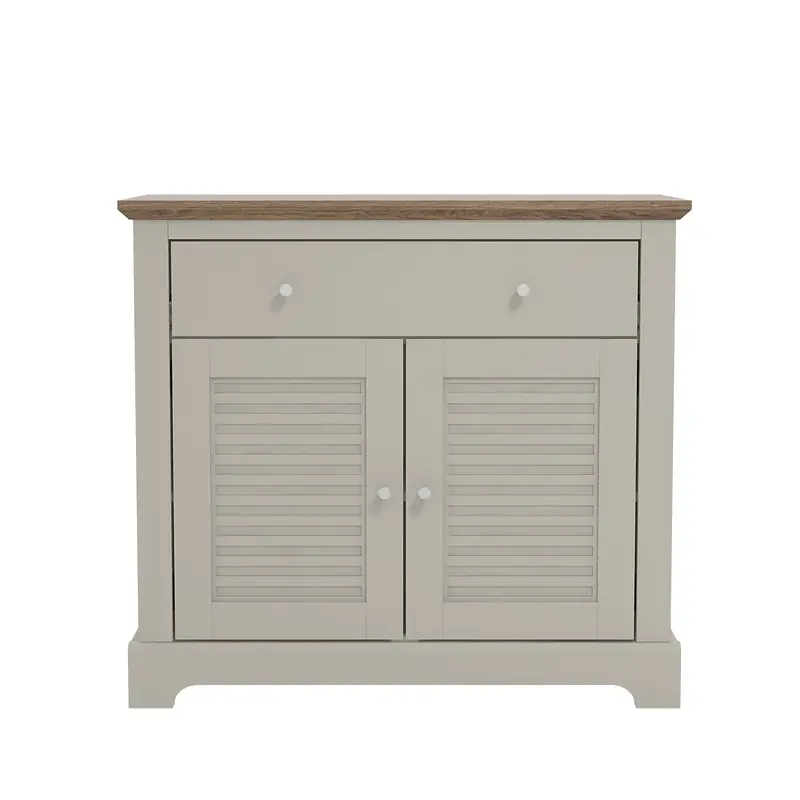 Salcombe Light Grey Sideboard – Two Doors, Two Shelves, One Drawer