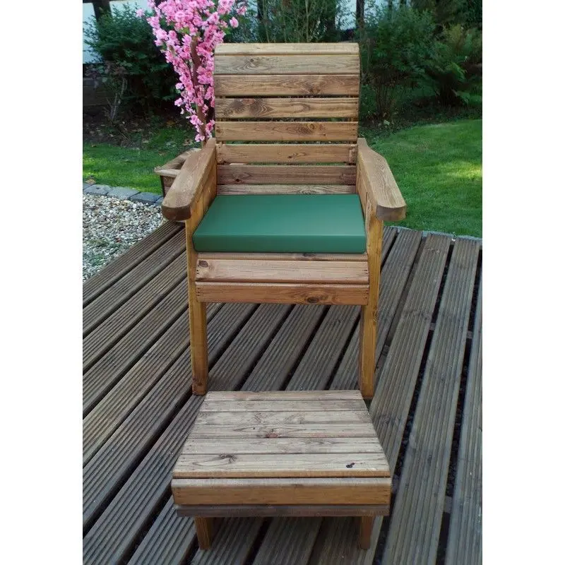 Scandinavian Redwood Armchair Relaxer Set with Green Cushions – Charles Taylor