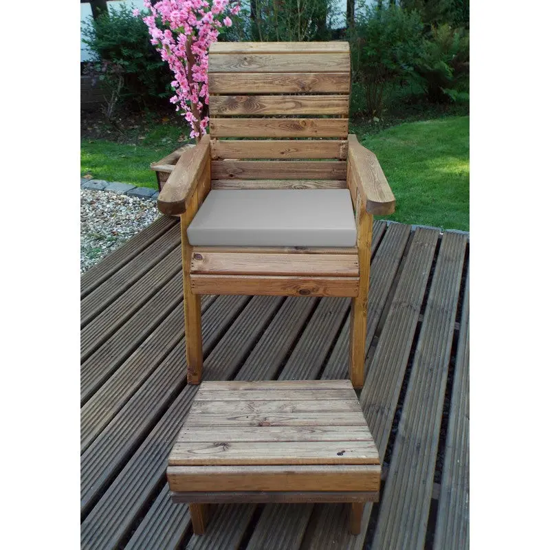 Scandinavian Redwood Armchair Relaxer Set with Grey Cushions – Charles Taylor