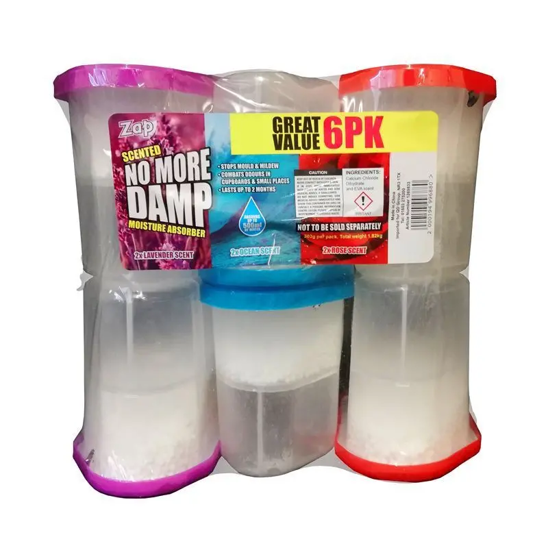 Scented Moisture Absorber – No More Damp 6-Pack Dehumidifier Refills