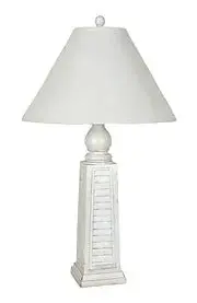 Shutter-Design Table Lamp Pair for Coastal or Farmhouse Spaces